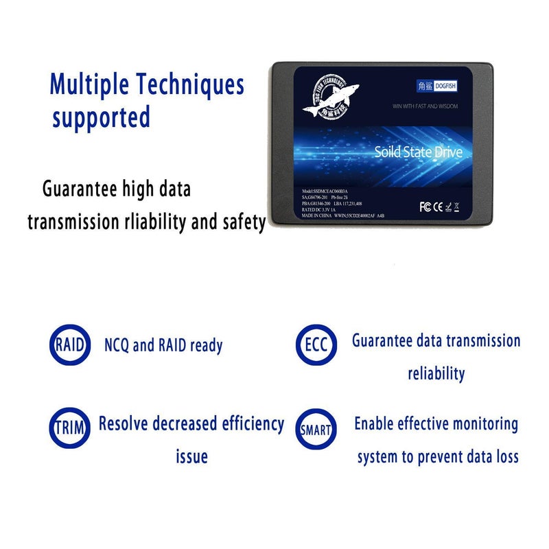 Dogfish 2.5" SATA III 6Gb/s SSD - 250GB High Performance Internal Solid State Drive for Desktop & Laptop - Image 3